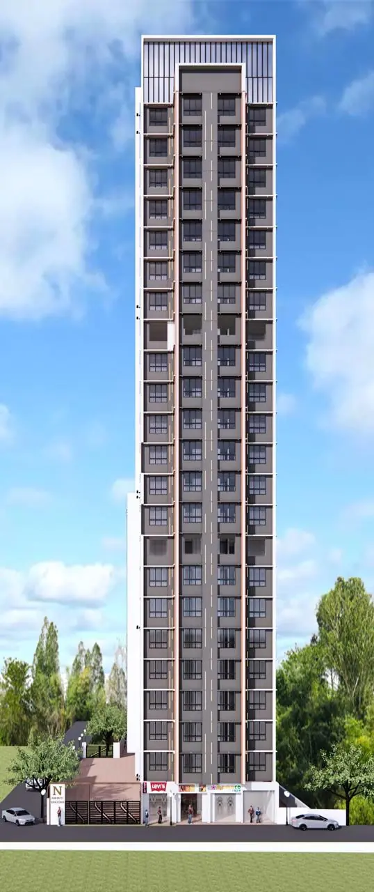 Nirmiti Seasons street view evening render